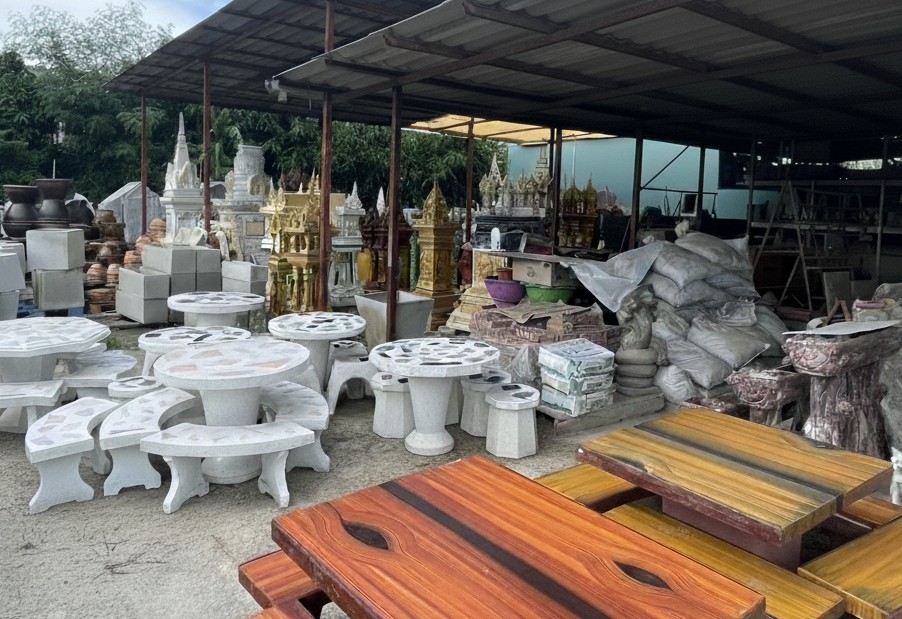 ของแต่งสวน โต๊ะหินอ่อน